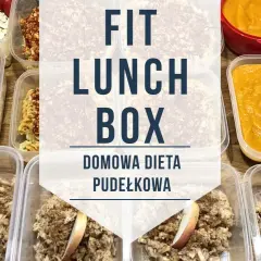 Gotowe posiłki w pojemnikach, idealne na fitness lunch box. Domowa dieta pudełkowa z ryżem, jajecznicą i zupą krem.