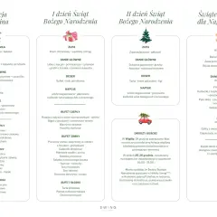 Menu świąteczne: kolacja wigilijna, I i II dzień Bożego Narodzenia, oraz menu dla dzieci. Sprawdź, ile kosztuje kolacja wigilijna w restauracji.