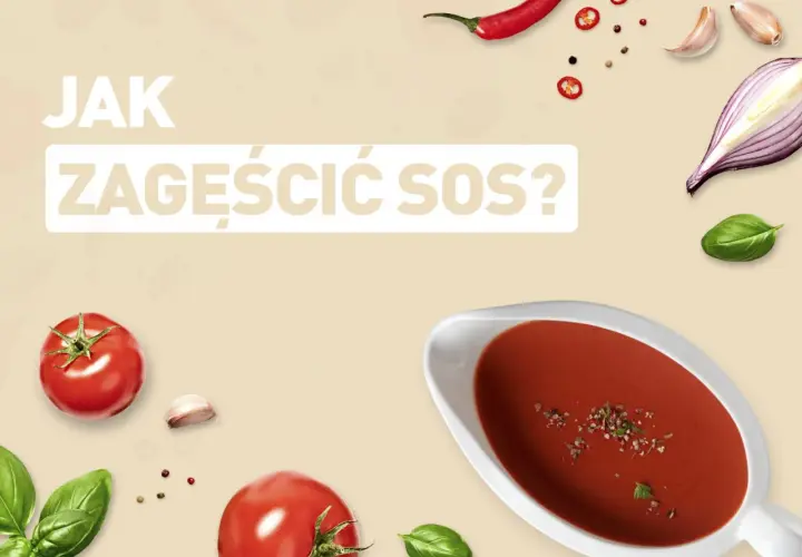 Jak zaciągnąć sos? Pomidory, czosnek, cebula, papryczka chili i bazylia sugerują składniki do przygotowania pysznego sosu.