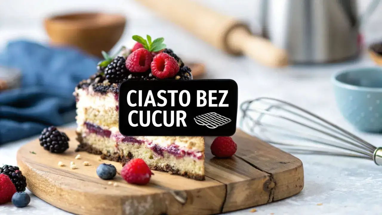 Pyszne, proste niskokaloryczne ciasto z malinami i jeżynami. Idealne na deser bez wyrzutów sumienia.